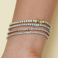 IGI Certifié CVD HPHT Lab Grown Créé Bracelet De Tennis En Diamant 10K 14K 18K Or Massif pour Femmes Hommes 2mm 3mm 4mm Chaîne De Tennis