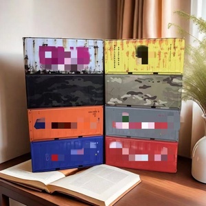 Mini conteneur maritime en métal, modèle <span class=keywords><strong>Maersk</strong></span> ONE SITC, boîte de rangement, tirelire, décoration de bureau, cadeau pour les collectionneurs de matériel logistique - Product Image 2