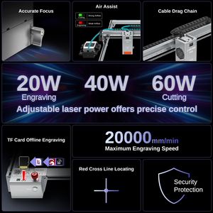 <span class=keywords><strong>LASER</strong></span> TREE K1 MAX Super Power 60W Machines de gravure <span class=keywords><strong>laser</strong></span> Machine de découpe <span class=keywords><strong>laser</strong></span> portable <span class=keywords><strong>Imprimante</strong></span> <span class=keywords><strong>3d</strong></span> Découpe en un seul passage - Product Image 2