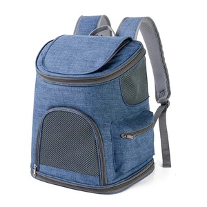 Mesh <b>Pet</b> <b>Carrier</b> Backpack Polyester Material Breathable Design Fashion Style Outdoor Dog <b>Carrier</b> Bag Gray Color - Product Image 4