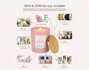 Bougie artisanale parfumée en cire de soja dans un pot en <span class=keywords><strong>verre</strong></span>, écologique et créative, pour la maison, les anniversaires, Noël, les mariages - Product Image 3