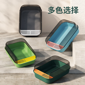 Bac à litière Semi-fermé King-size anti-éclaboussures, <span class=keywords><strong>toilettes</strong></span> pour chats, fournitures, bac à litière - Product Image 5