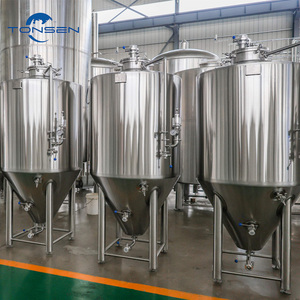 Cuve de fermentation de vin rouge 5000L 10000L en SUS304 316L 3-4mm, double zone, à fossettes, PLC, CIP, certifiée CE, modèle TS-5000L, cuve simple 5000L (50HL) - Product Image 3