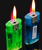 Briquet coupe-vent rouge créatif personnalisé portable jetable en plastique au design classique pour cigarettes – Idéal pour offrir