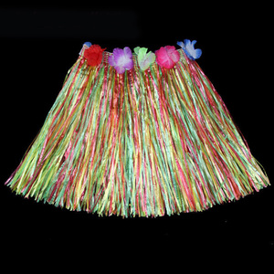Disfraz Hawaiano de Plástico Impermeable al por Mayor <span class=keywords><strong>para</strong></span> <span class=keywords><strong>Niñas</strong></span>, Conjunto de Falda de Hula y Diademas <span class=keywords><strong>para</strong></span> Fiestas Luau, Traje Tropical de Playa - Product Image 4