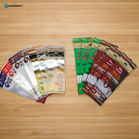 Sachet plat transparent avec fenêtre, embouts pour cigares, finition givrée mate, emballage en feuille d'aluminium Mylar
