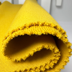 Vente en gros 380 Gsm <span class=keywords><strong>Moutarde</strong></span> Jaune French Terry 100% Coton Tissu à capuche biologique Premium Heavyweight pour garçons et filles costumes - Product Image 5