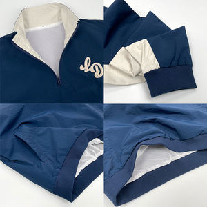 Vestes décontractées pour hommes personnalisables, à la mode, avec fermeture éclair, col montant, coupe ample, logo brodé, veste de sport chaude - Product Image 2