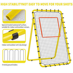 어린이와 성인을 위한 HW 배구 리바운드 트레이너 네트, 초보자를 위한 쉬운 설정 연습 장비 - Product Image 4