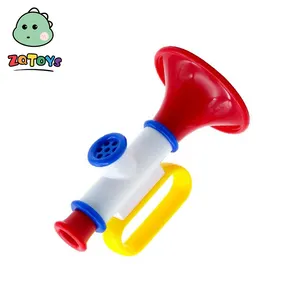 Zhiqu צעצועי תינוק יכול לפוצץ קטן חצוצרת צעצועי כלי נגינה סוללה מופעל צעצוע פלסטיק בס ABS בני סרט & טלוויזיה מפתח סוג
