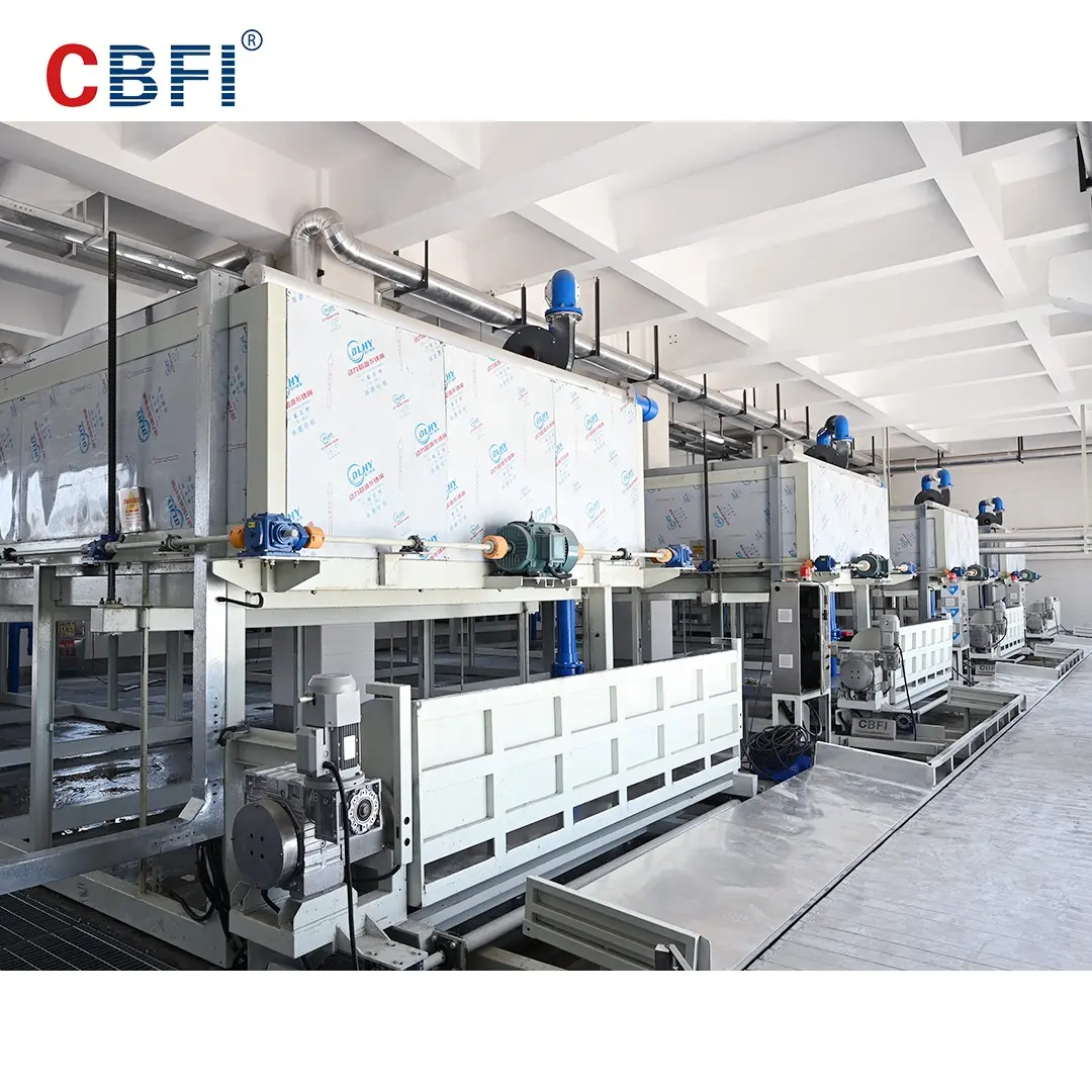 CBFI 10 15 20 25 30 Máquina para fazer blocos de gelo 50 toneladas Máquina industrial para fazer blocos de gelo para peixes