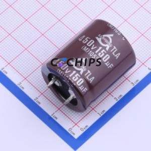 Condensador Electrolítico de Aluminio TLA 450V150 25.4*30 de Montaje a Presión, Componente de Orificio Pasante THT, D25.4xL30mm 150uF 20% 450V 10mm - Product Image 1