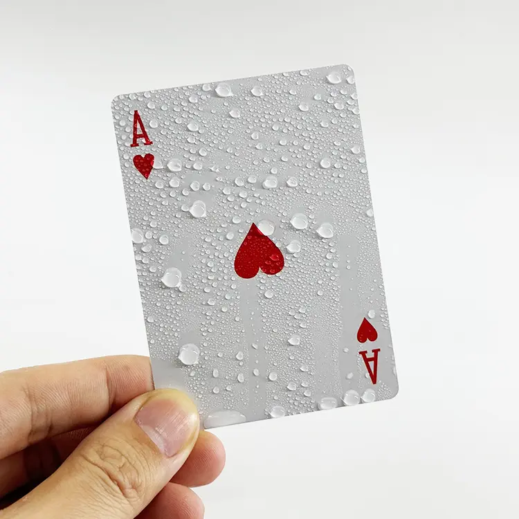 Üretici özel yeni kalite plastik PVC Poker pürüzsüz su geçirmez altın kaplama yaratıcı Casino dayanıklı Poker oyun kartı