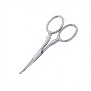 Tijeras para Cejas Multiusos de Acero Inoxidable de Alta Calidad al por Mayor, Punta Curva, Filo Afilado, para Diestros - Product Image 1