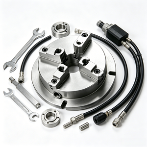 Mandril de Torno CNC de 4 Mordazas de Alta Precisión, Mandril Autocentrante de Acero Inoxidable para Mecanizado de Metales, Accesorio de Sujeción para Trabajos de Mecanizado - Product Image 4