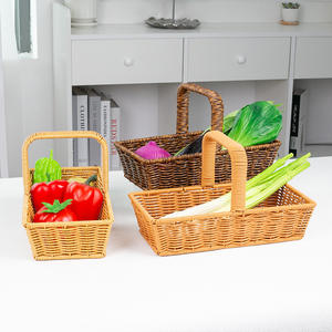 ตะกร้าสานทรงสี่เหลี่ยม Bobai สีน้ำตาลกาแฟ ตะกร้าเก็บของรักษ์โลก สำหรับใส่ขนมปัง ผลไม้ ปิกนิก ใช้กลางแจ้ง - Product Image 4