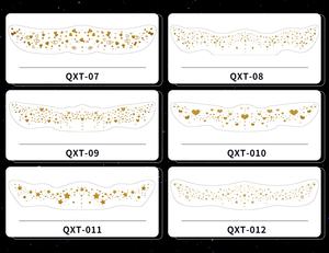 عظم الترقوة المطبوع بالذهب ، مثير مؤقت مقاوم للماء للعرق أساسي للحفلات الورقية البسيطة تبدو عبر الحدود - Product Image 4