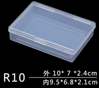 Boîte rectangulaire translucide en PP avec couvercle à clipser, boîte de présentation pour petits accessoires, prix de gros