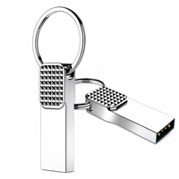 Clé USB Métallique Étanche 4 Go 8 Go 16 Go 32 Go 64 Go 128 Go, Mini Clé USB avec Anneau Porte-clés Disque Mémoire
