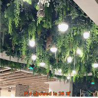 Vente chaude Décoration De Mariage Fleur Artificielle Fleurs Murales Suspendues Plante Verte Pour La Décoration De Scène De Mariage