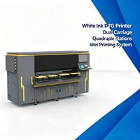 Imprimante DTG à double chariot et 4 stations pour encre blanche, machine d'impression textile numérique directe sur vêtement I3200-A1*8