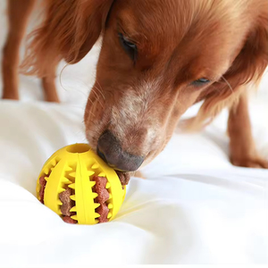 Wholesale New Pets <b>Balls</b> Nature Rubber Bouncy Toys <b>Dogs</b> Food Treating Feeder Tooth Cleaning <b>Ball</b> for Pet Training IQ - Product Image 4