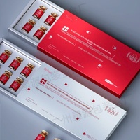 Boîte à tiroirs personnalisée, écologique, portable, pour ensemble de soins de la peau en poudre lyophilisée, emballage cosmétique en carton rigide, 12 flacons