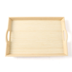 Bamboo and wood <b>tray</b>, household solid wood <b>tea</b> <b>tray</b>, rectangular bamboo plate, dumpling and steamed bun <b>tray</b>, fruit plate, - Product Image 1