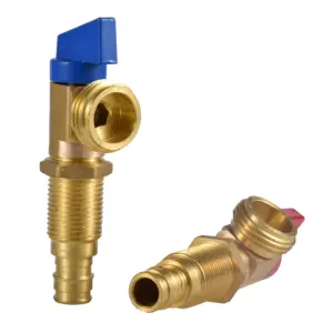 Válvula de bola MHT de 1/2 pulgadas F1960 <span class=keywords><strong>Wirsbo</strong></span> Pex X de 3/4 pulgadas con mango azul y rojo para lavadora de ropa, grifo de baño - Product Image 1