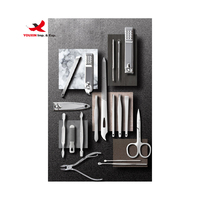 Kit de coupe-ongles professionnel en acier inoxydable 19 pièces multifonction, coupe-ongles, beauté, manucure, pédicure
