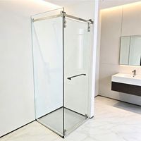 Nouvelle Cabine de Douche Moderne Populaire sur Mesure avec Cadre Coulissant 8mm en Alliage d'Aluminium Écologique à Bord Fin pour Salle de Bain