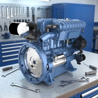 Moteur marin diesel Weichai neuf avec assurance commerciale, refroidi par eau, 20-30 CV, 4 temps, moteur in-bord avec boîte de vitesses pour bateau de pêche