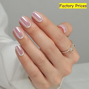 Juego <span class=keywords><strong>de</strong></span> <span class=keywords><strong>Uñas</strong></span> Postizas Cuadradas Elegantes <span class=keywords><strong>de</strong></span> Primavera/Verano, Venta al por Mayor, <span class=keywords><strong>Uñas</strong></span> <span class=keywords><strong>de</strong></span> Gel Suave, Color Rosa Cromado, Punta Francesa, <span class=keywords><strong>Kit</strong></span> <span class=keywords><strong>de</strong></span> <span class=keywords><strong>Uñas</strong></span> a Presión - Product Image 1