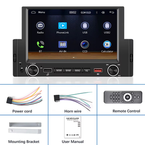 Nuevo Diseño de Autoestéreo de Un Solo DIN, Pantalla de 6.2 Pulgadas, CarPlay con Cable, Android Auto, MP5, Bluetooth, FM, USB, Carga Rápida, Micrófono Externo - Product Image 6