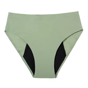 Chine Fabricant bas prix quantité minimale de commande quatre couches fuite culotte menstruelle pantalon de sécurité lavable <span class=keywords><strong>sans</strong></span> <span class=keywords><strong>couture</strong></span> couleur Pure sous-vêtements pour femmes - Product Image 5
