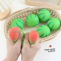 Jouet Squishy Pastèque Changeant de Couleur, Doux, Anti-Stress, Sensoriel, pour Enfants et Adultes