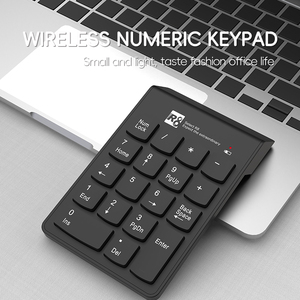 R8 Ergonomische ultra dünne Tasten kappen Slim 2.4G Wireless <span class=keywords><strong>Numeric</strong></span> Keyboard für Bank Office - Product Image 3