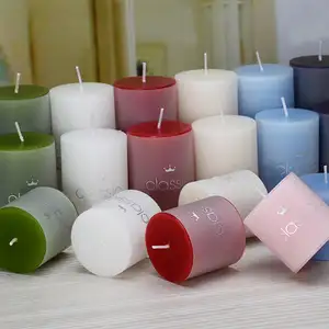 Candele profumate classiche a colonna colorate all'ingrosso candela di cera di soia regalo decorazione del giorno del ringraziamento candela profumata