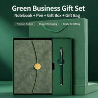 Ensemble cadeau d'entreprise personnalisé avec logo imprimé en sérigraphie, carnet A5 en PU, stylo, recharge, thermos isotherme, boîte cadeau