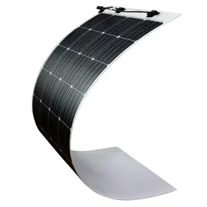 高品质柔性单晶可弯曲光伏组件100W 200W单半柔性太阳能电池板，适用于家庭系统室外