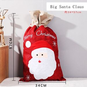 G5 Party Weihnachten Candy Schmuck Sac kleinen Taschen Leinen Jute Kordel zug Beutel Sublimation Santa Sack Leinen Weihnachten Kordel zug Tasche - Product Image 5