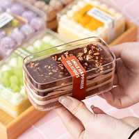 Populaire Clair Tiramisu Dessert Boîte En Gros PS En Plastique Gâteau Tiramisu Emballage Conteneur Personnalisé Pâtisserie Biscuit Cookie Boîte