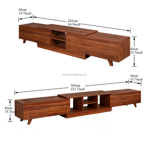 Mobile TV Moderno Deformabile con 4 Cassetti, Estensibile, Durevole, Multifunzionale in Legno per Soggiorno, Adatto a TV 65+ <span class=keywords><strong>Pollici</strong></span> - Product Image 5
