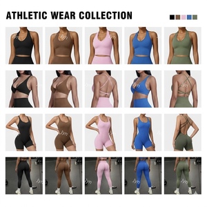 JYN Popular Impact Collection Sets for Women Seamless Yoga Set Scrunch Butt <strong>Legging</strong> Set Workout Gym Suit With Halter Crop Top - Product Image 4