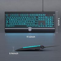 Clavier filaire rétroéclairé OEM ODM avec grandes touches, rétroéclairage 7 couleurs, repose-poignets et touches surdimensionnées faciles à voir
