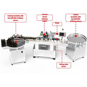 Skilt tự động vòng chai thủy tinh lọ bọc xung quanh máy dán nhãn tự dính Sticker labeler nhà sản xuất - Product Image 4