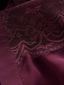 Par <span class=keywords><strong>Ted</strong></span> Baker Robe en mousseline de soie en dentelle bordeaux Vêtements de nuit pour femmes Pyjama deux pièces en dentelle bordeaux Sexy et confortable - Product Image 6