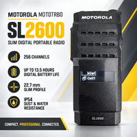 Radio Motorola MOTOTRBO SL2600e SL1M SL1600 VHF UHF 400-527 MHz avec écran OLED, talkie-walkie pour l'hôtellerie et les équipes de construction