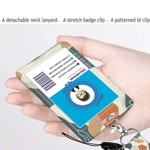 Porte-cartes à poussoir double face imprimé UV du fabricant, avec boucle rétractable en époxy ronde de 3,2 cm à dégagement facile. - Product Image 3