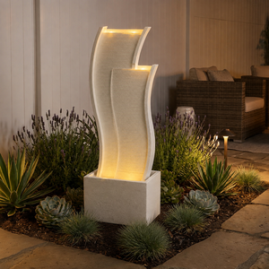 Bomba de Agua Solar Sumergible de Resina de Lujo con Luz LED, Diseño Independiente y Acabado Pintado para Fuente en Cascada y Adorno de Jardín - Product Image 3